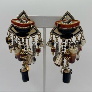 Lunch at the Ritz Coffee and Espresso Earrings